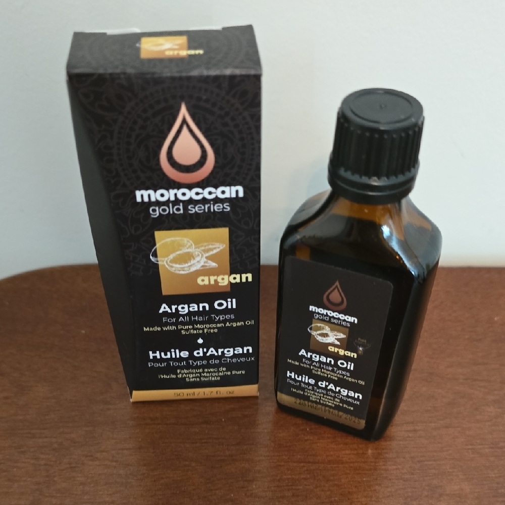 Moroccan Gold Series Argan Oil for Hair - Black Bottle